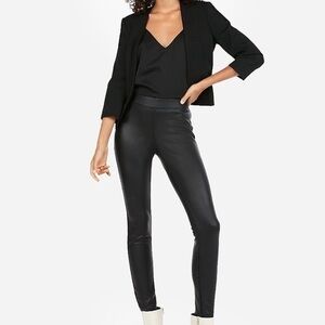 EXPRESS Black Vegan Leather Leggings. EUC.